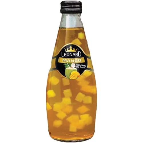 نوشیدنی لئونارد انبه با تکه نارگیل شیشه 300میل