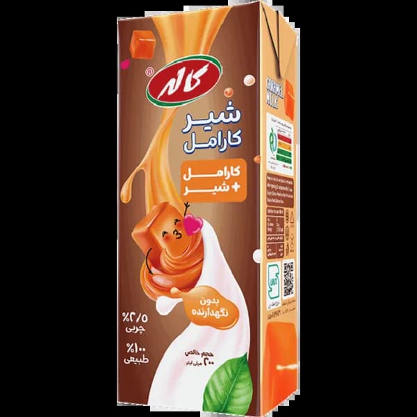 شیر کارامل کاله پاکتی 200میل