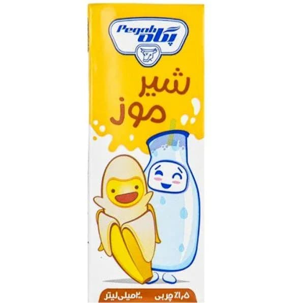 شیر موز پگاه پاکتی 200میل